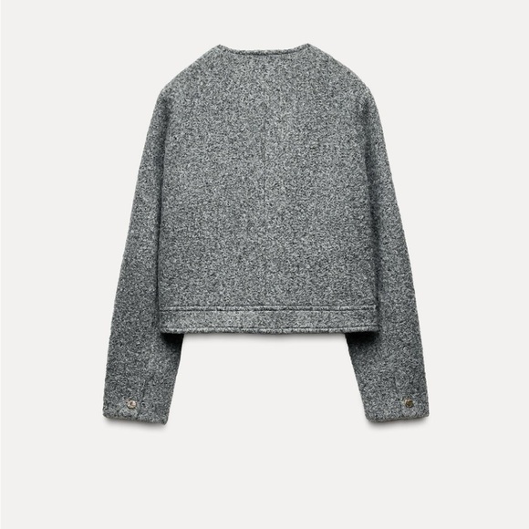 Zara Gray Blazer Jacket - Picture 3 of 9